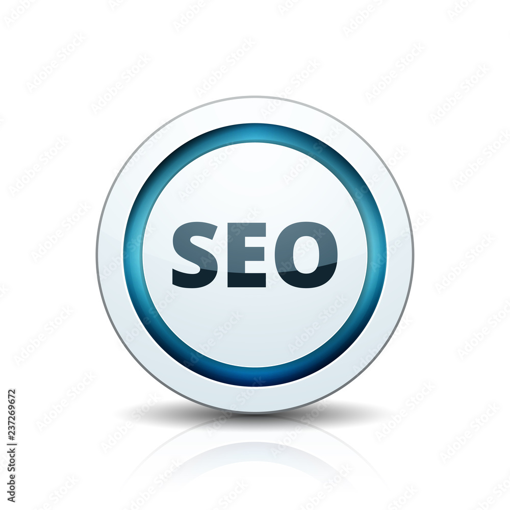 SEO Search Engine Optimisation button illustration SEO Search Engine Optimisation button illustration