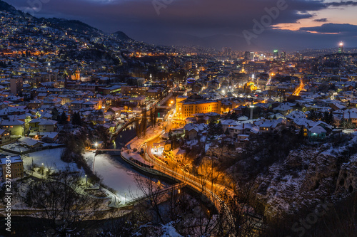 Sarajevo at night photo