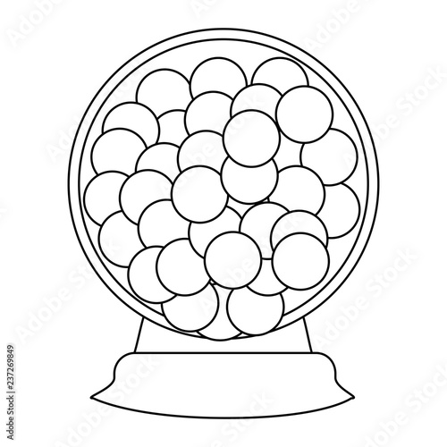 Bubble gum dispenser black and white