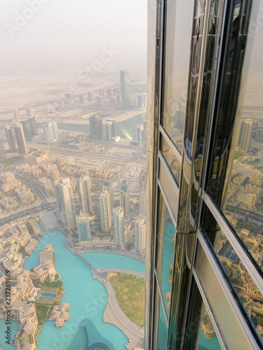 Obraz na płótnie Views from the Burj Khalifa Skyscraper in Dubai, United Arab Emirates