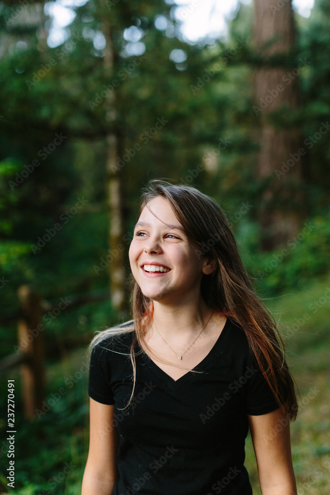 Portrait of Beautiful Young Girl Laughing Portrait of Beautiful Young Girl Laughing