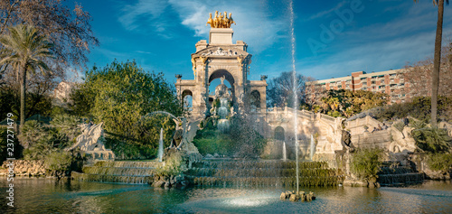 Ciutadella park fountain in Barcelona, Spain photo