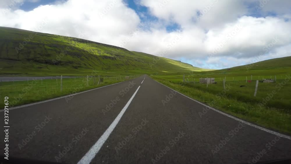 Traveling in the countryside in the Faroe Islands Traveling in the countryside in the Faroe Islands