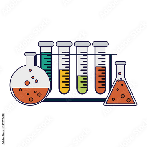 Science experiments and investigation blue lines
