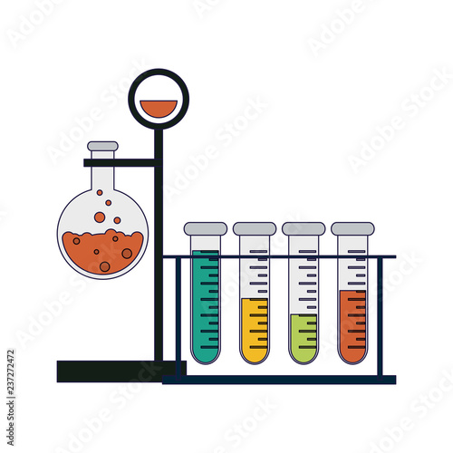 Science experiments and investigation blue lines
