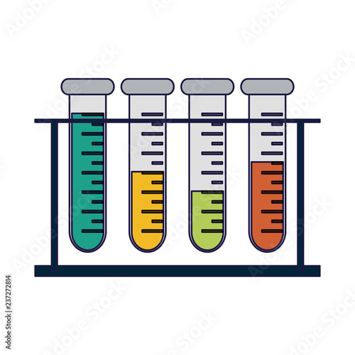 Chemistry test tubes blue lines