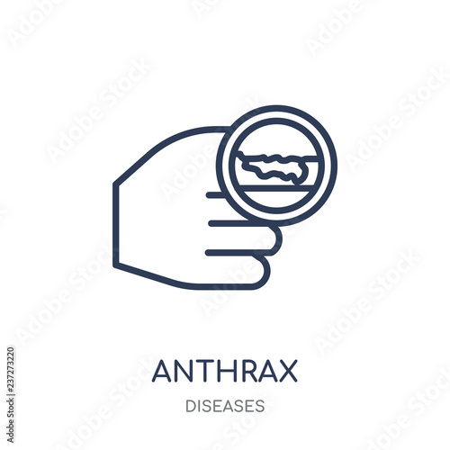 Anthrax icon. Anthrax linear symbol design from Diseases collection.