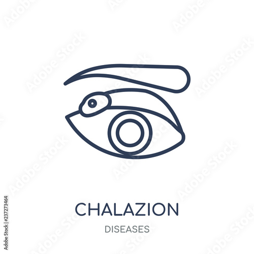 Chalazion icon. Chalazion linear symbol design from Diseases collection. photo