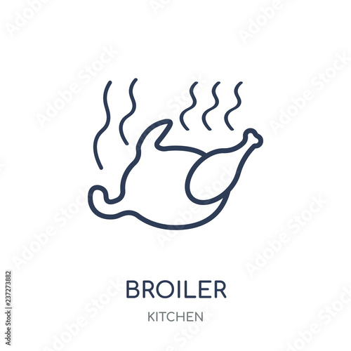 broiler icon. broiler linear symbol design from Kitchen collection.