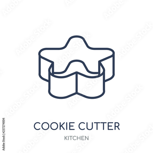 cookie cutter icon. cookie cutter linear symbol design from Kitchen collection.