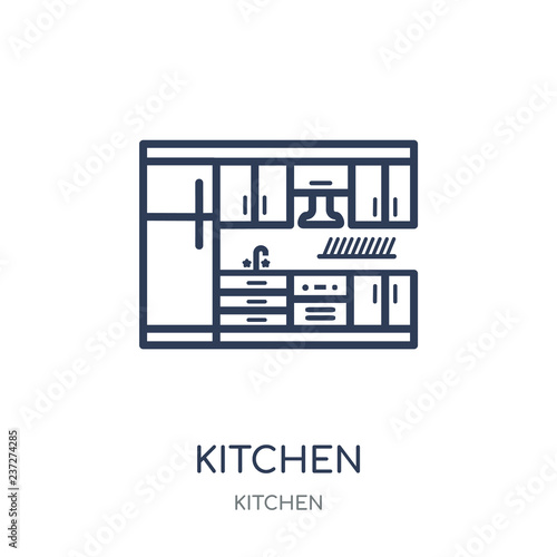 Kitchen icon. Kitchen linear symbol design from Kitchen collection.