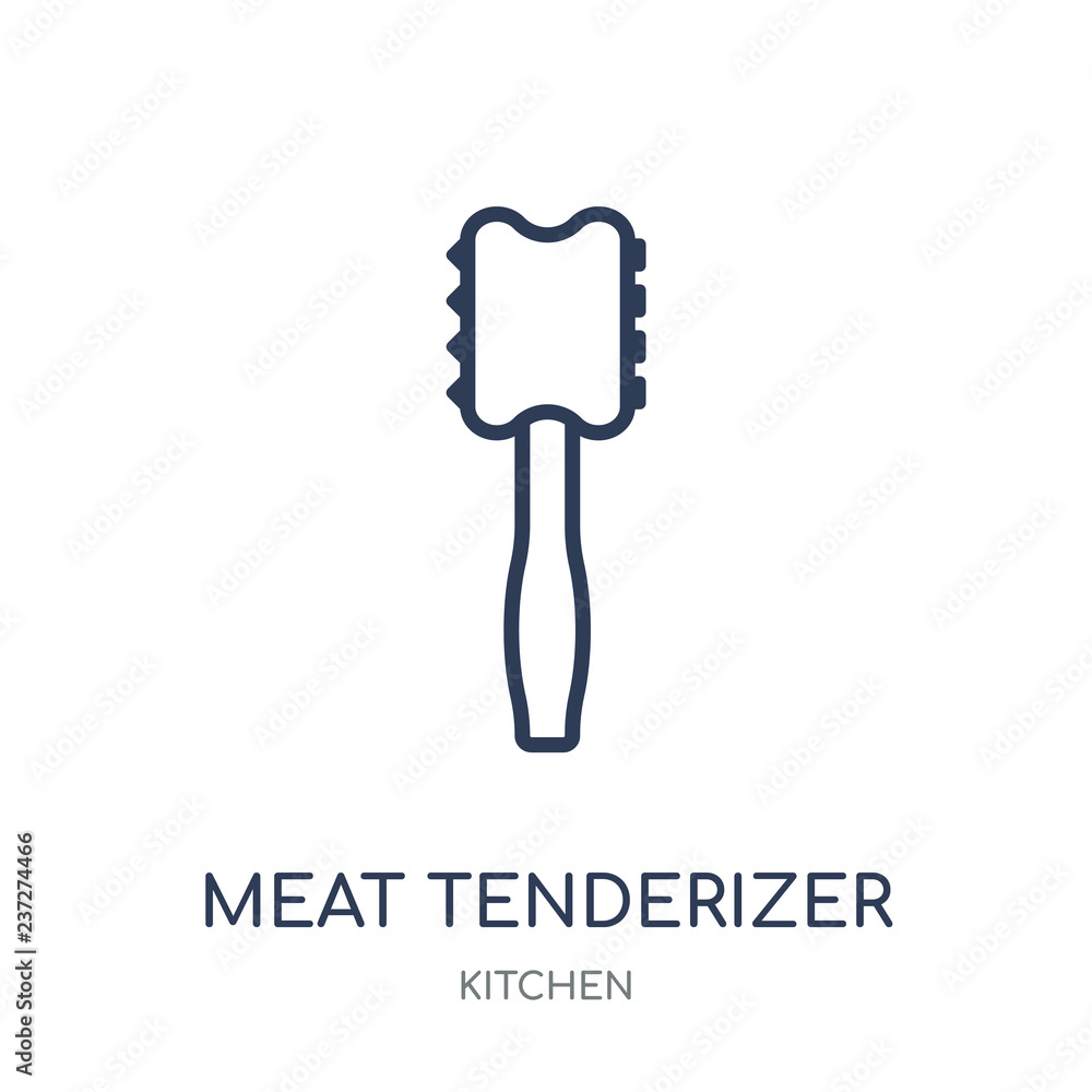 meat tenderizer icon. meat tenderizer linear symbol design from Kitchen