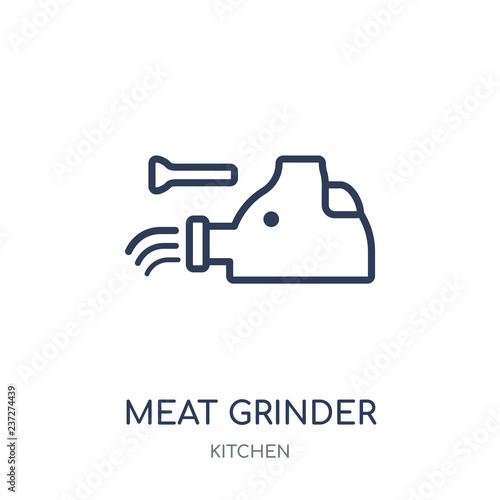 Meat grinder icon. Meat grinder linear symbol design from Kitchen collection.