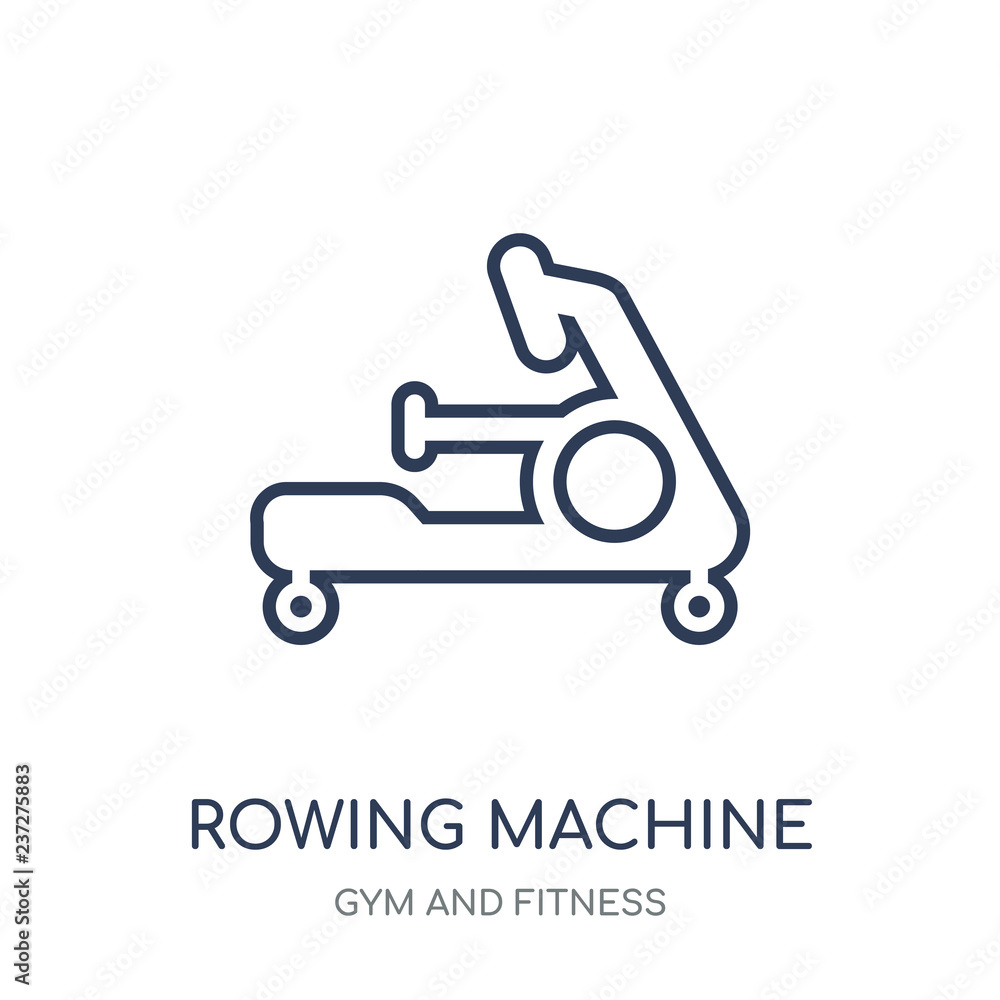 Rowing Machine icon. Rowing Machine linear symbol design from Gym and