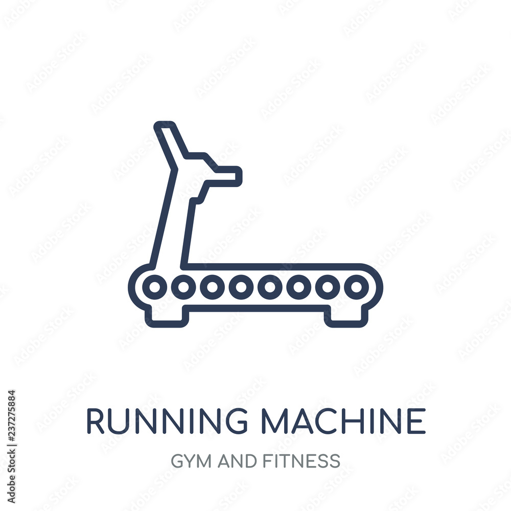 Running Machine icon. Running Machine linear symbol design from Gym and Fitness collection. Running Machine icon. Running Machine linear symbol design from Gym and Fitness collection.