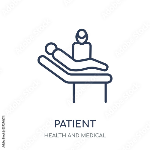 Fototapeta Naklejka Na Ścianę i Meble -  Patient icon. Patient linear symbol design from Health and Medical collection.
