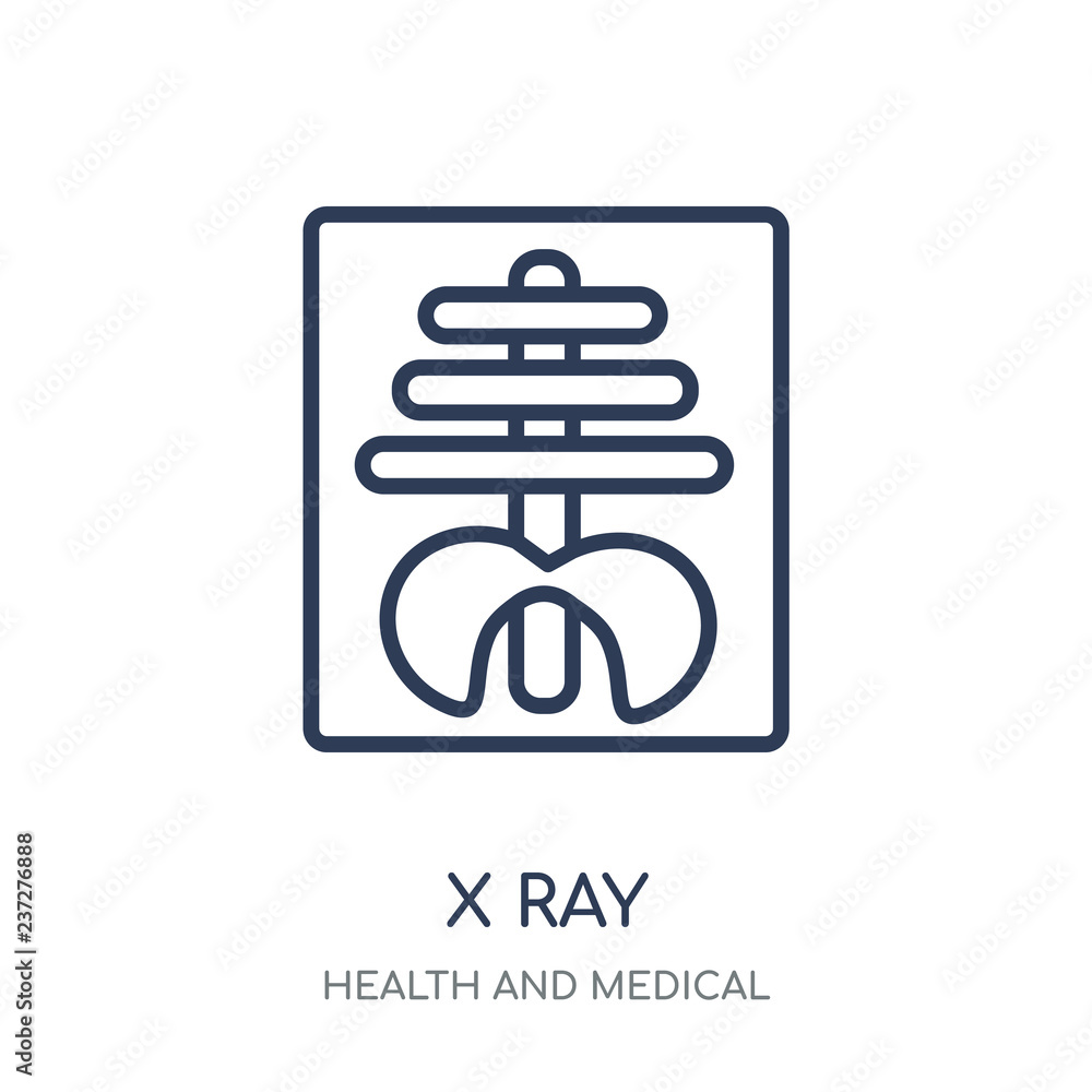 X ray icon. X ray linear symbol design from Health and Medical collection. X ray icon. X ray linear symbol design from Health and Medical collection.
