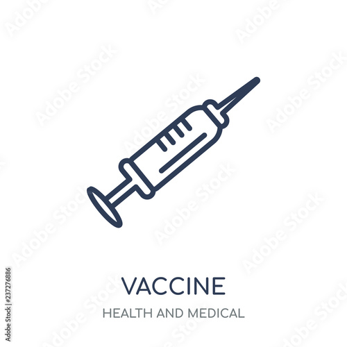Vaccine icon. Vaccine linear symbol design from Health and Medical collection.