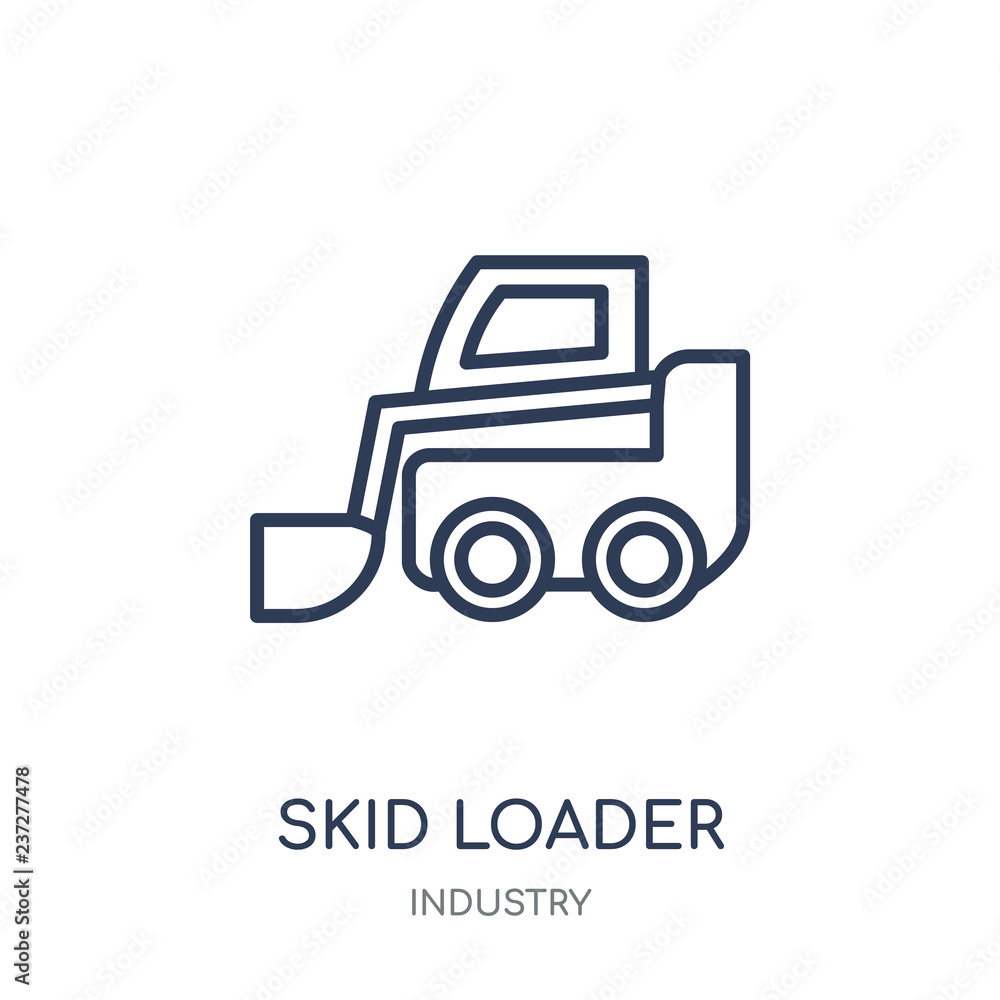skid loader icon. skid loader linear symbol design from Industry collection. skid loader icon. skid loader linear symbol design from Industry collection.