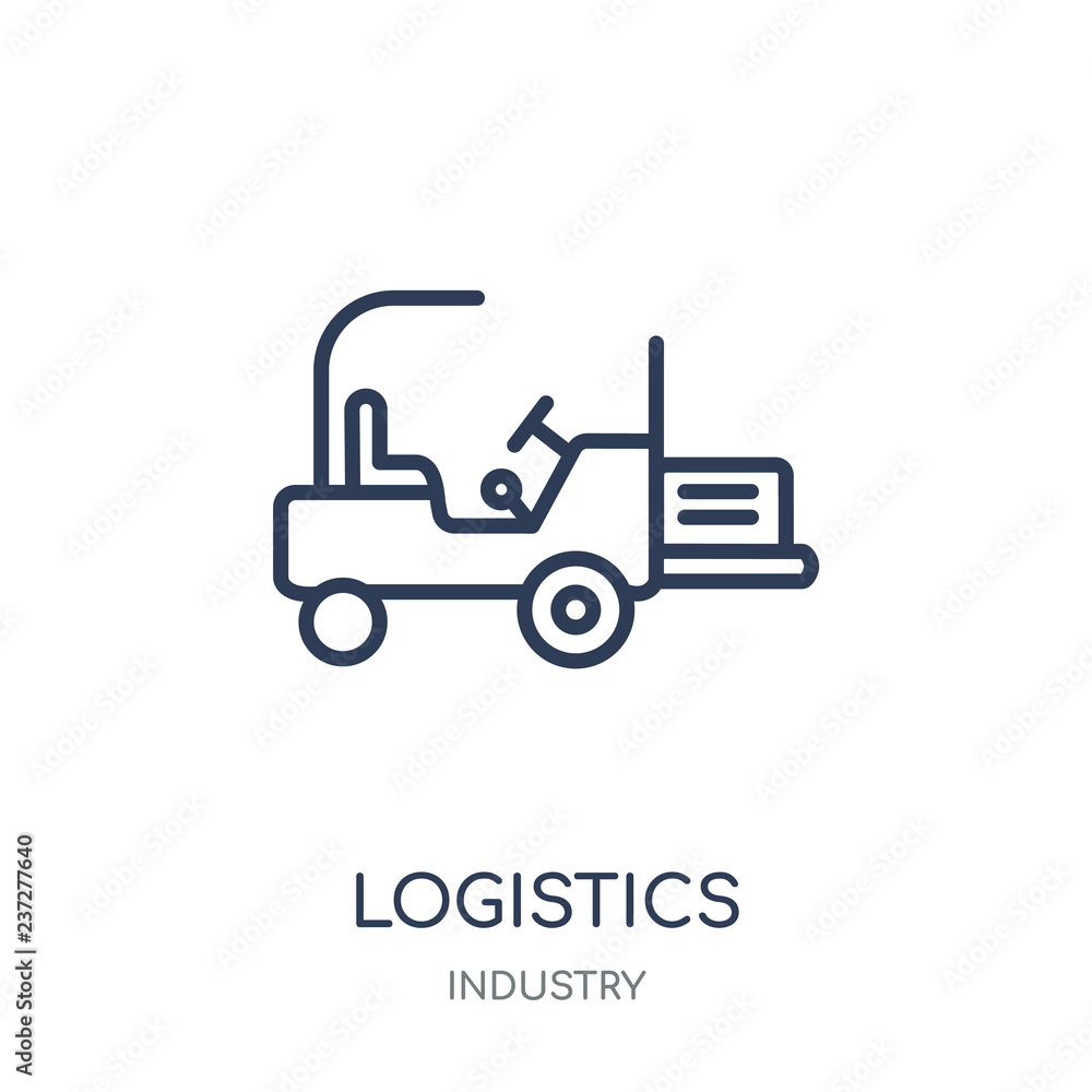 Logistics icon. Logistics linear symbol design from Industry collection.