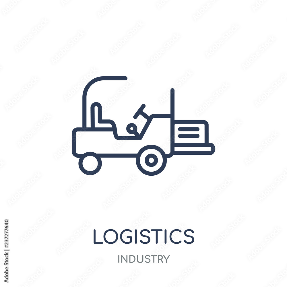 Logistics icon. Logistics linear symbol design from Industry collection. Logistics icon. Logistics linear symbol design from Industry collection.