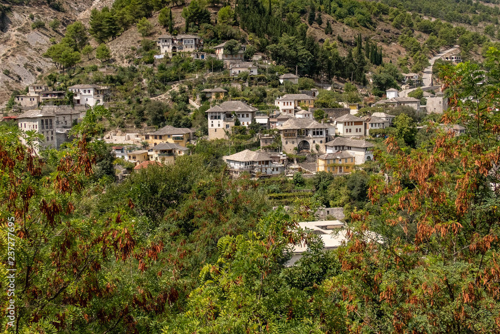 Town Gjirokaster (Albania) - a view from the Ali Pasha's fortress