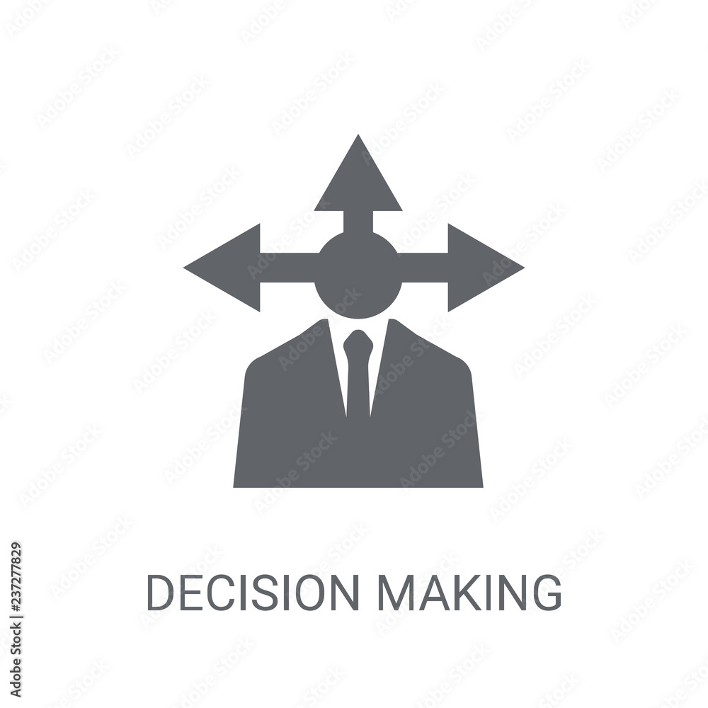 Decision making icon. Trendy Decision making logo concept on white ...
