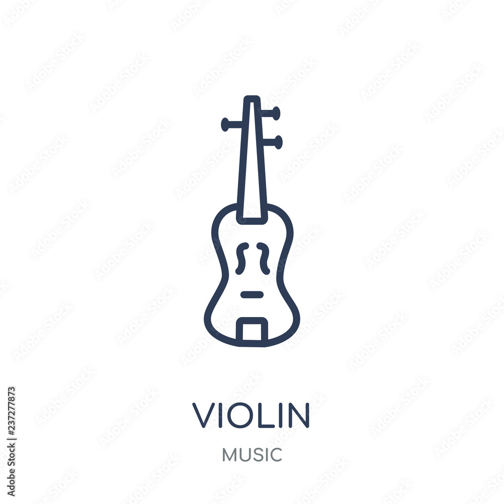 Violin icon. Trendy Modern Simple Violin linear symbol design from music collection.