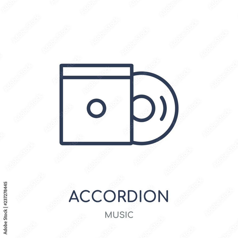 Accordion icon. Trendy Modern Simple Accordion linear symbol design from music collection.