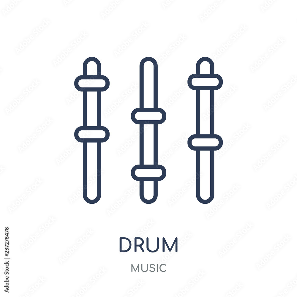 Drum icon. Trendy Modern Simple Drum linear symbol design from music collection. Drum icon. Trendy Modern Simple Drum linear symbol design from music collection.