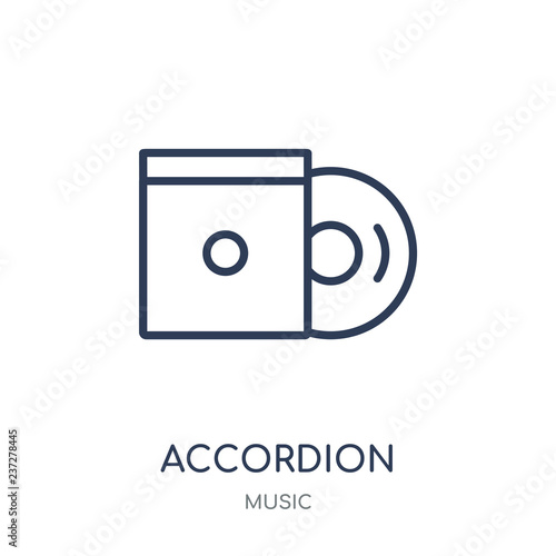 Accordion icon. Trendy Modern Simple Accordion linear symbol design from music collection.