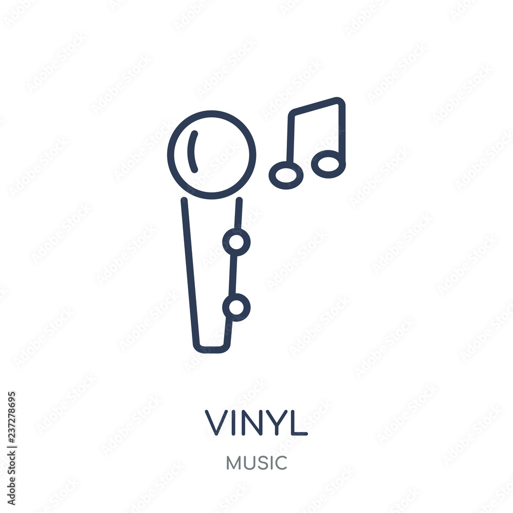 Vinyl icon. Trendy Modern Simple Vinyl linear symbol design from music collection. Vinyl icon. Trendy Modern Simple Vinyl linear symbol design from music collection.