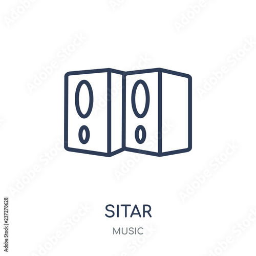 Sitar icon. Trendy Modern Simple Sitar linear symbol design from music collection.