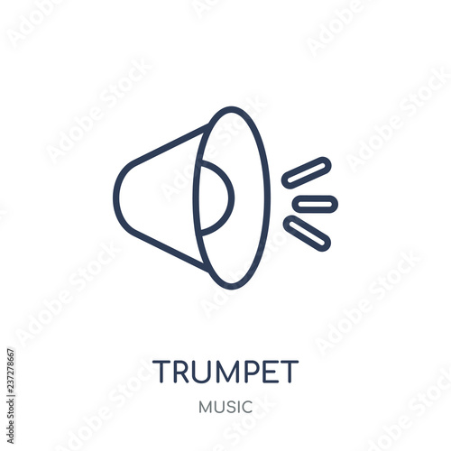 Trumpet icon. Trendy Modern Simple Trumpet linear symbol design from music collection.