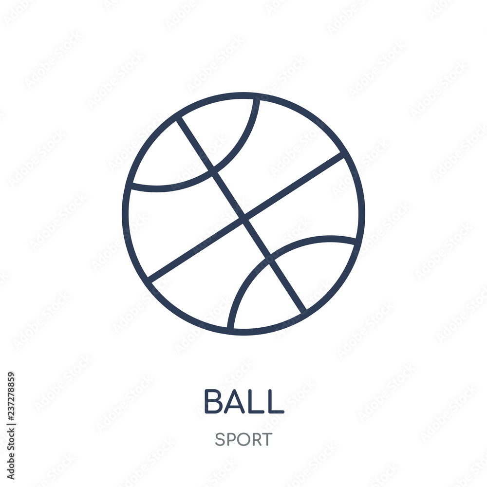 Ball icon. Ball linear symbol design from sport collection. Ball icon. Ball linear symbol design from sport collection.