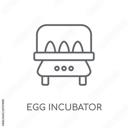 Egg incubator linear icon. Modern outline Egg incubator logo concept on white background from Artificial Intellegence and Future Technology collection