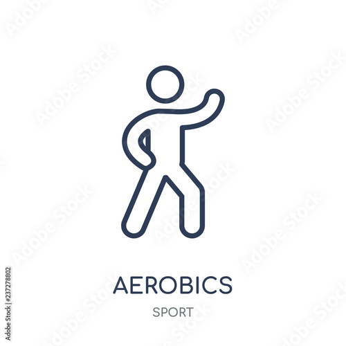 aerobics icon. aerobics linear symbol design from sport collection.