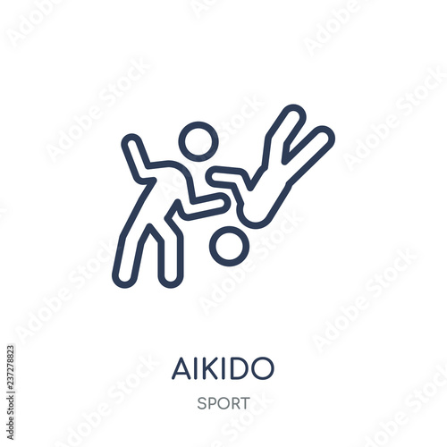 aikido icon. aikido linear symbol design from sport collection.