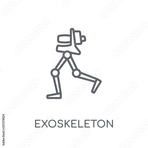 Exoskeleton linear icon. Modern outline Exoskeleton logo concept on white background from Artificial Intellegence and Future Technology collection