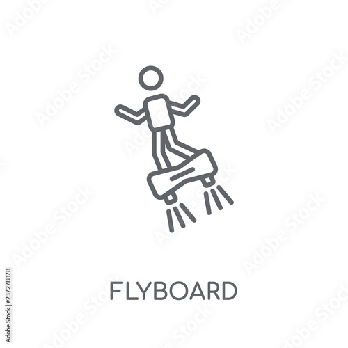 Flyboard linear icon. Modern outline Flyboard logo concept on white background from Artificial Intellegence and Future Technology collection