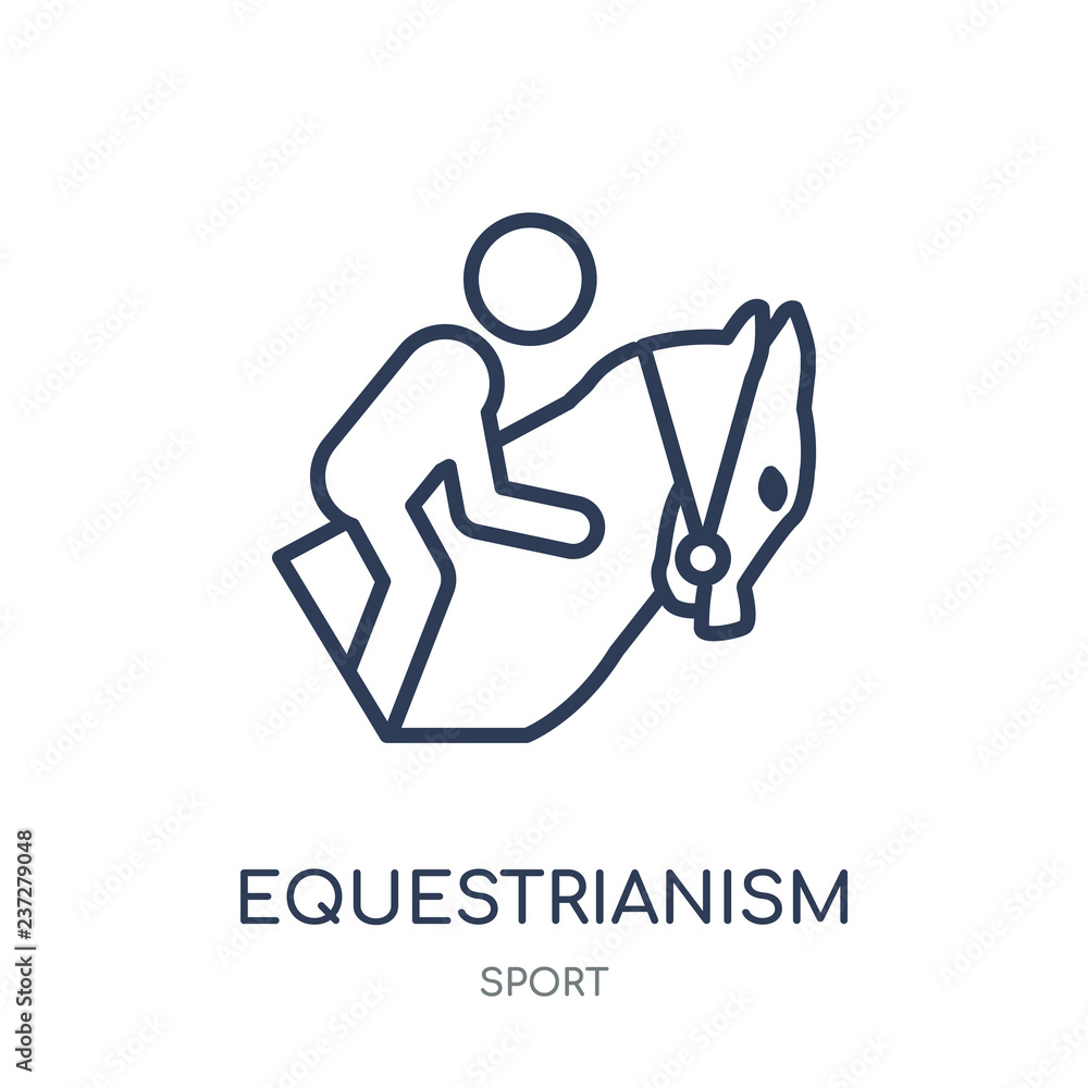 equestrianism icon. equestrianism linear symbol design from sport collection. equestrianism icon. equestrianism linear symbol design from sport collection.