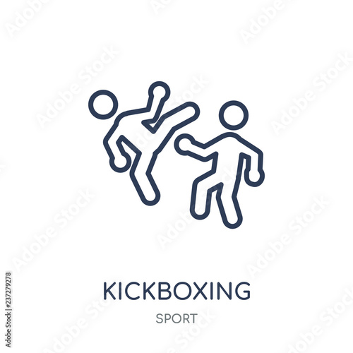 kickboxing icon. kickboxing linear symbol design from sport collection.