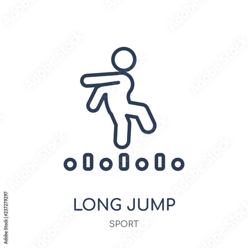 long jump icon. long jump linear symbol design from sport collection.
