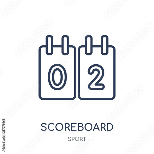 Scoreboard icon. Scoreboard linear symbol design from sport collection.