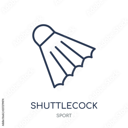 Shuttlecock icon. Shuttlecock linear symbol design from sport collection.