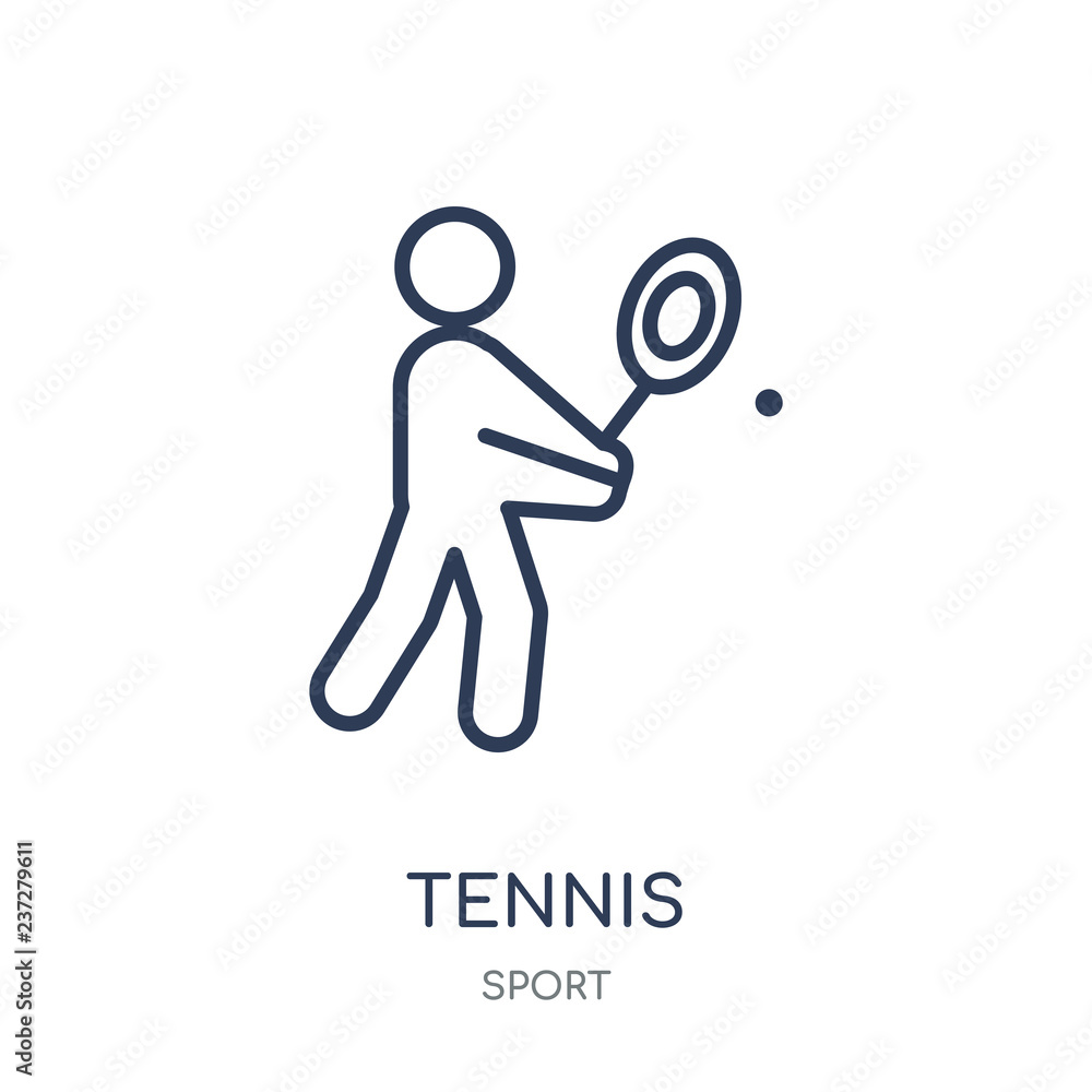 Tennis icon. Tennis linear symbol design from sport collection. Tennis icon. Tennis linear symbol design from sport collection.