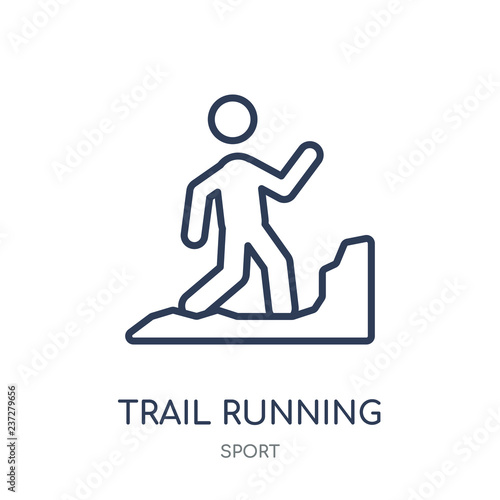 trail running icon. trail running linear symbol design from sport collection.