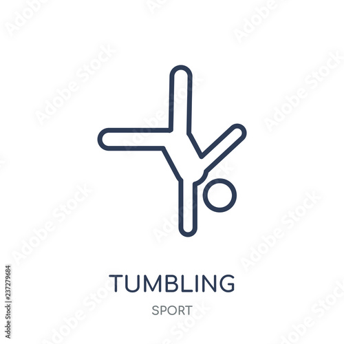 tumbling icon. tumbling linear symbol design from sport collection.