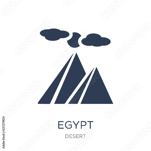 Egypt icon. Trendy flat vector Egypt icon on white background from Desert collection