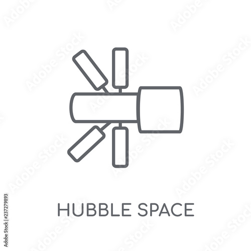 Hubble space telescope linear icon. Modern outline Hubble space telescope logo concept on white background from ASTRONOMY collection